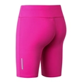 Women's rose pink yoga cycling shorts with reflective strips and high waist design - XS / Rose Red