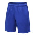 Short de sport respirant pour homme bleu roi avec taille élastique et poches - S / Bleu