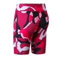 Women's high waist yoga shorts featuring pink and red camouflage with reflective stripes - XS / Camouflage-Red