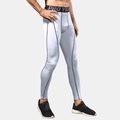 Men's white PRO compression pants with black stitching and elastic waistband - S / White