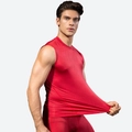 Canotta a compressione 3D rossa da uomo in tessuto elastico per fitness e sport - S / Rosso