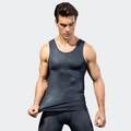 Completo fitness 3D da uomo grigio scuro con tessuto a compressione a nido d'ape - S / Nero