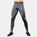 Men's dark gray compression leggings for sports with high elastic quick-dry fabric - Pure Grey