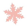 Pink laser-cut snowflake place card in a hollow design for elegant table decoration - Pink