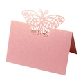 Segnaposto a farfalla tagliati al laser in rosa perlato per decorazione tavola nuziale - Rosa