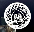 Witte vogel laser gesneden tafelkaartje voor wijnglazen bij bruiloftsdecoratie - Wit