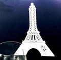 Segnaposto Torre Eiffel bianchi tagliati al laser per decorazioni di matrimoni - Stile Torre Eiffel (BK-105) / Bianco