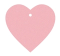 Roze glitter hartvormige tag met ophanggat voor kerst- en Valentijnsdag decoratie - Roze