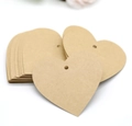 Bruine kraftpapieren hartlabels met voorgestanst gat voor cadeauverpakking en DIY - Kraftpapier
