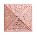 Pink laser-cut rose hollow invitation card with pearlescent finish for weddings - Pink