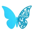 Sky blue paper butterfly decoration with laser-cut hollow pattern for wall art - Sky Blue