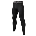 Pantalon de compression noir pour homme avec taille élastique pour le fitness - S / Noir