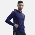 Sweat à capuche sport homme bleu marine avec empiècements camouflage et poche - S / Bleu Marine