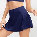 Marineblauer Tennis-Hosenrock mit hoher Taille, Faltenrock und schnelltrocknendem Stoff - S / Marineblau