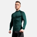 Men's dark green compression long sleeve shirt in stretchy quick-dry fabric - Dark Ink Green