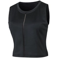 Damen Fitness Tank Top in Schwarz mit atmungsaktivem Mesh-Streifen und engem Schnitt - S / Oberteile / Schwarz