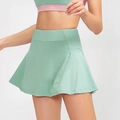 High-waisted mint green athletic tennis skirt with inner lining for yoga and running - S / Bottoms / Mint Green