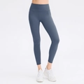 Women's seamless high-waist printed yoga pants in misty blue for fitness and gym - XL / Bottom (02333) / Haze Blue