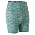 Short de yoga taille haute pour femme avec imprimé léopard vert clair et taille élastique - XL / Bas / Léopard Vert