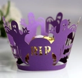 Involucro viola tagliato al laser per Halloween con fantasma e lapide RIP per decorazione dolci - Viola scuro