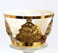 Laser cut gold Christmas tree cupcake wrappers with festive hollowed pattern design - 5*5*8CM / Reflective Gold