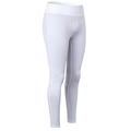 Witte yoga legging voor dames met hoge taille, reflecterende strips en stretch fit - XS / Wit
