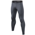 Men's PRO compression sports pants in dark grey with elastic high-stretch fabric - Pure Grey