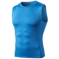 Canotta a compressione da uomo blu vivace in tessuto traspirante per sport e palestra - S / Blu