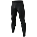 Zwarte compressie legging voor heren voor fitness en hardlopen met elastische hoge taille - S / Zwart