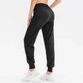 Pantaloni jogger neri da donna a vita alta per yoga e sport ad asciugatura rapida - Nero