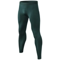 Men's forest green compression tights for running and high-intensity fitness training - Dark Ink Green