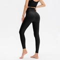 High waist black honeycomb texture yoga leggings with push up effect for women - 2XL / Bottoms / Black