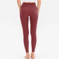 Damen Yoga-Leggings in Dunkelrot mit hoher Taille, Push-up-Effekt und Stretch-Material - Burgunderrot