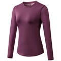 Deep purple slim fit long sleeve yoga shirt with breathable quick-dry fabric - S / Burgundy