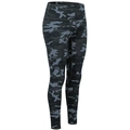 Women's high waisted camouflage leggings in dark grey and black leopard print - Dark Gray Camo