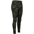 Women's high-waisted camo leggings in dark green and black camouflage print - Dark Army Green Camo