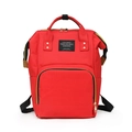 Sac à dos maman rouge multifonctionnel à grande capacité avec poignées résistantes - Rouge