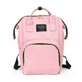 Stylish pink multi-functional diaper backpack with large capacity and durable fabric - Light Pink