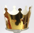 Shiny gold crown cupcake wrappers with laser cut heart patterns for party dessert decoration - Reflective Gold