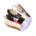 Decorazione per torta in carta dorata lucida con piume intagliate per feste e matrimoni - 5cm / Oro Riflettente
