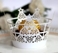 Moldes de papel cortado por láser con árboles de Navidad y estrellas para decorar fiestas - Árbol de Navidad y Corte de Estrella (WB-134)