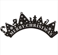 Black Merry Christmas cupcake liners with laser-cut Christmas tree and snowman designs - Black Khaki