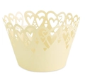Décoration de cupcake en dentelle laser avec motifs de cœurs crème pour les mariages - 5*5*8CM / Étoile Crème Bijoux