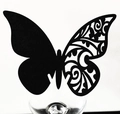 3D Laser-geschnittene schwarze Schmetterling-Becherkarten für die Hochzeitsdekoration - Schwarz Khaki