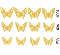 Pegatinas de pared de mariposa 3D doradas en tres tamaños de 8 cm, 9 cm y 10 cm - Dorado