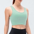 Reggiseno sportivo verde menta per donna con spalline larghe e fascia di supporto - XL / Verde Menta