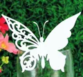 Intricate laser-cut butterfly name cards for wedding wine glass decoration in white - White