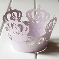 Laser-cut lavender pumpkin carriage cupcake wrapper for weddings and parties - Light Purple