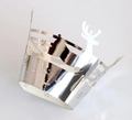 Decorazione per torta in argento riflettente a forma di alce per Natale - Argento