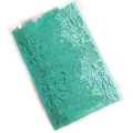 Elegant laser-cut mint green wedding invitation card with intricate floral scroll patterns - Tiffany Blue